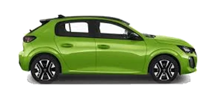 Peugeot 208 hybrid, vue de profil (visuel catalogue)
