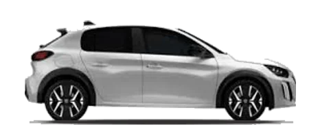 Peugeot 208, vue de profil (visuel catalogue)