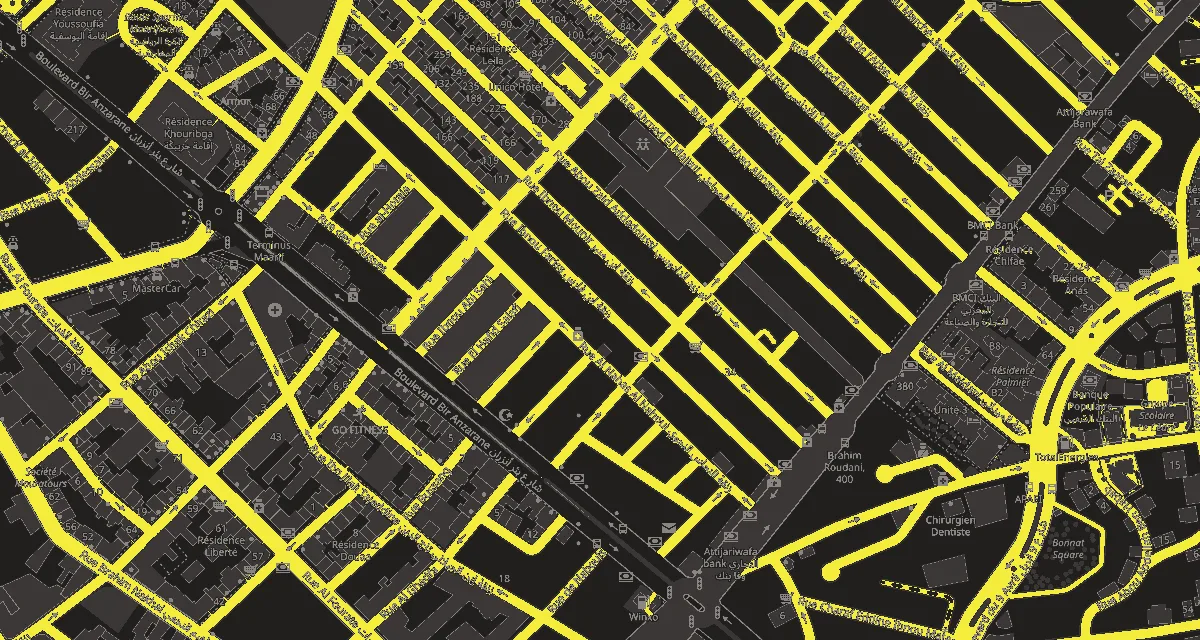 Plan du quartier Maârif, rue Ibnou Mounir